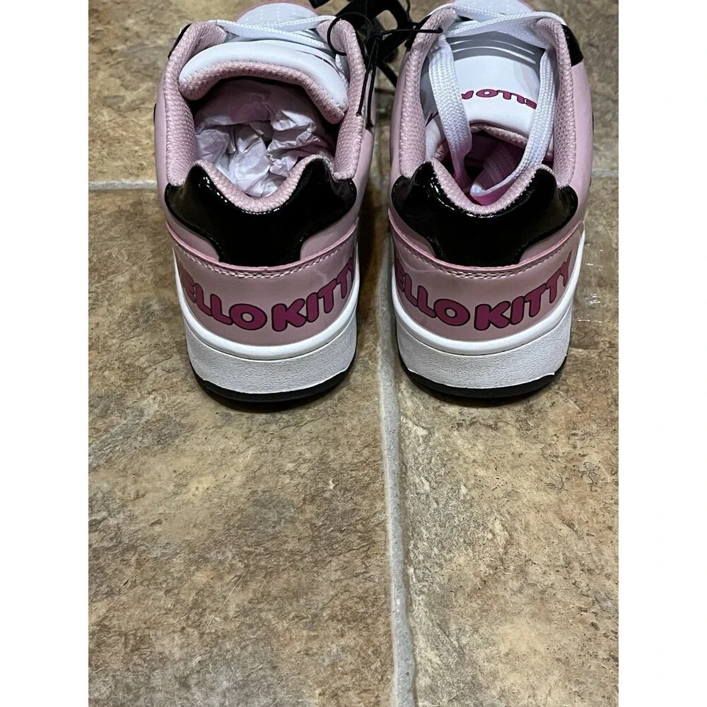 Hello Kitty Sanrio Women's Size 6 Pink White Cute Casual Court Sneakers